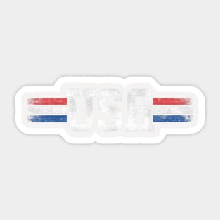 Cool Patriotic American Red Blue White Graphic Sticker